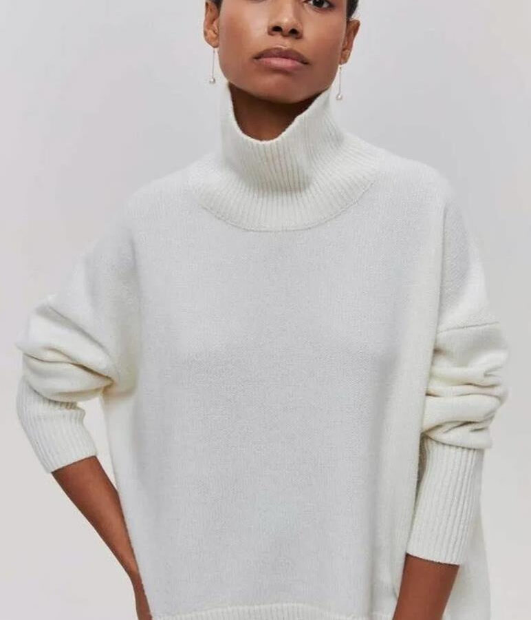 Loose Fit High Neck Sweater